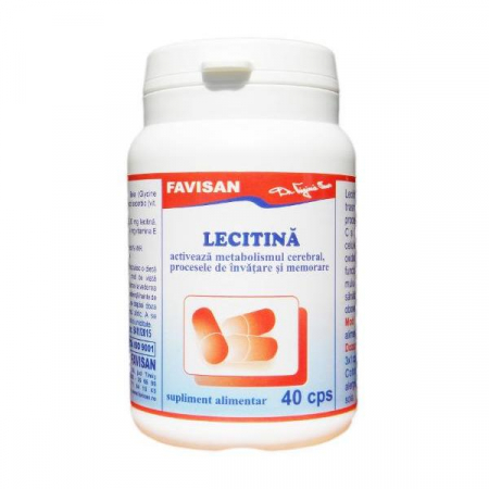 circulatie cerebrala si memorie - LECITINA, 40 capsule, Favisan