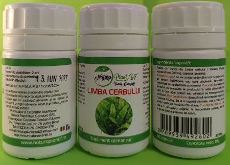 LIMBA CERBULUI, 60 capsule NaturaPlant [1]