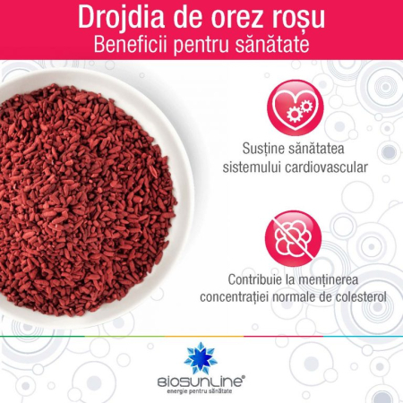 LIPISTAT PLUS cu DROJDIE de OREZ ROSU, 30 comprimate, BioSunLine Helcor  la Nana Plafar [4]