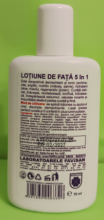 Lotiune de Fata 5 in 1 cu Echinacea, BIO, VIRGINIA, 70ml - FAVISAN [1]