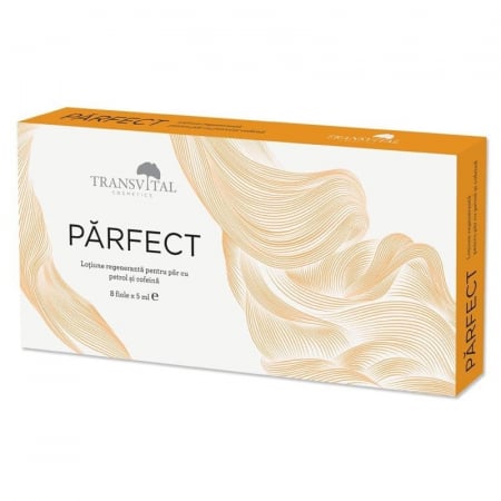 tratamente,lotiuni scalp - LOTIUNE PENTRU PAR cu PETROL si COFEINA PARFECT 8 fiole x 5 ml, Transvital