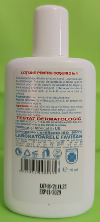 Lotiune pentru cosuri 2in1 Faviclear, 70 ml, Favisan la nana plafar [2]