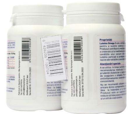 Luteina Omega 3, 30 capsule, Bio Synergie [1]