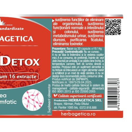 LYMPH DETOX, capsule, Herbagetica la Nana Plafar [2]