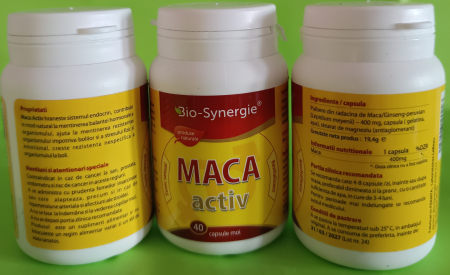 Disfunctii sexuale - MACA ACTIV 400mg, 40 capsule moi, Bio-Synergie