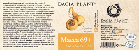 Macca 69+, 60 comprimate, Dacia Plant [1]