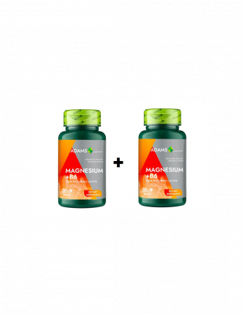 metabolism celular - MAGNEZIU + B6, pachet 30+30 capsule, Adams Supplements la Nana Plafar