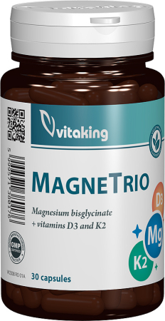 vitamine - MAGNETRIO - Vitamina K2, Magneziu si D3-Oase si Inima sanatoasa- 30 capsule, Vitaking la Nana Plafar