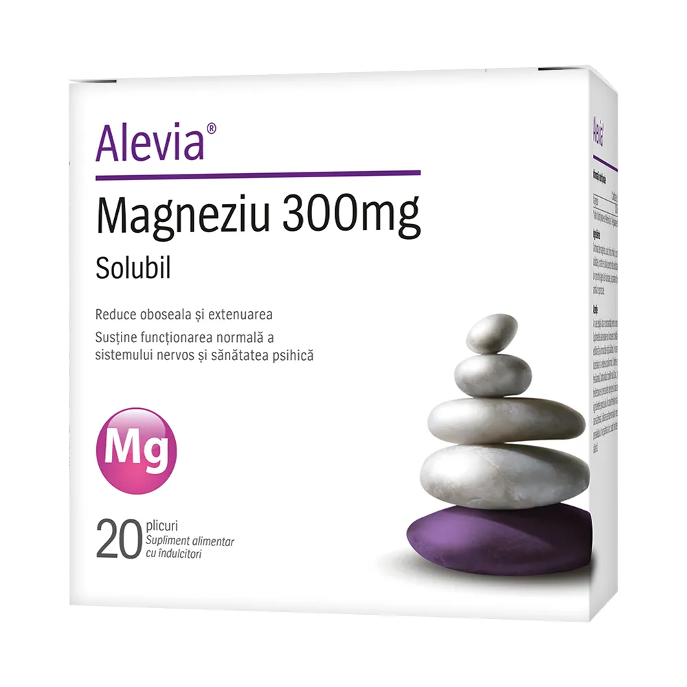 suplimente SOLUBILE - MAGNEZIU 300mg 20 plicuri Alevia la Nana Plafar