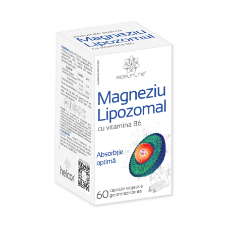 minerale - MAGNEZIU cu B6 60 capsule vegetale gastrorezistente, BioSunLine Helcor la Nana Plafar