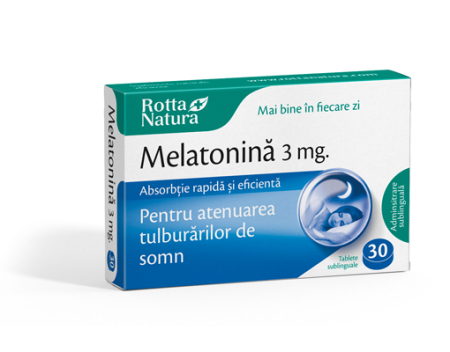 MELATONINA 3MG SUBLINGUALE absorbtie rapida, Rotta Natura la Nana Plafar [1]