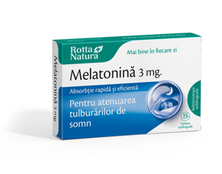 sistemul NERVOS - MELATONINA 3MG SUBLINGUALE absorbtie rapida, Rotta Natura la Nana Plafar