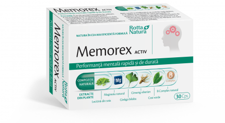 circulatie cerebrala si memorie - MEMOREX ACTIV, 30 capsule, Rotta Natura la Nana Plafar