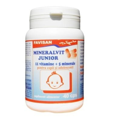 MINERALVIT JUNIOR (copii si adolescenti), 40 capsule, Favisan la Nana Plafar