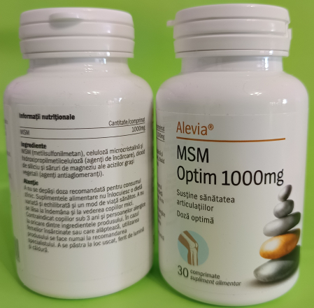 MSM OPTIM 1000mg, 30 comprimate - ALEVIA la Nana Plafar [1]