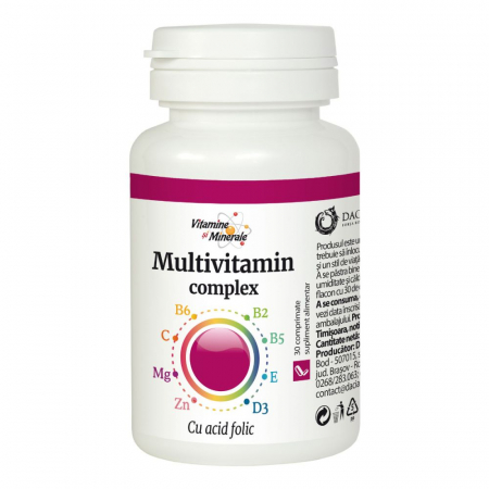 MULTIVITAMIN Complex cu Acid Folic, 30 comprimate, Dacia Plant