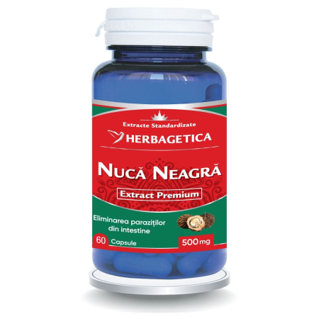 paraziti intestinali*** - NUCA NEAGRA, 500 mg, 60 capsule, Herbagetica la Nana Plafar