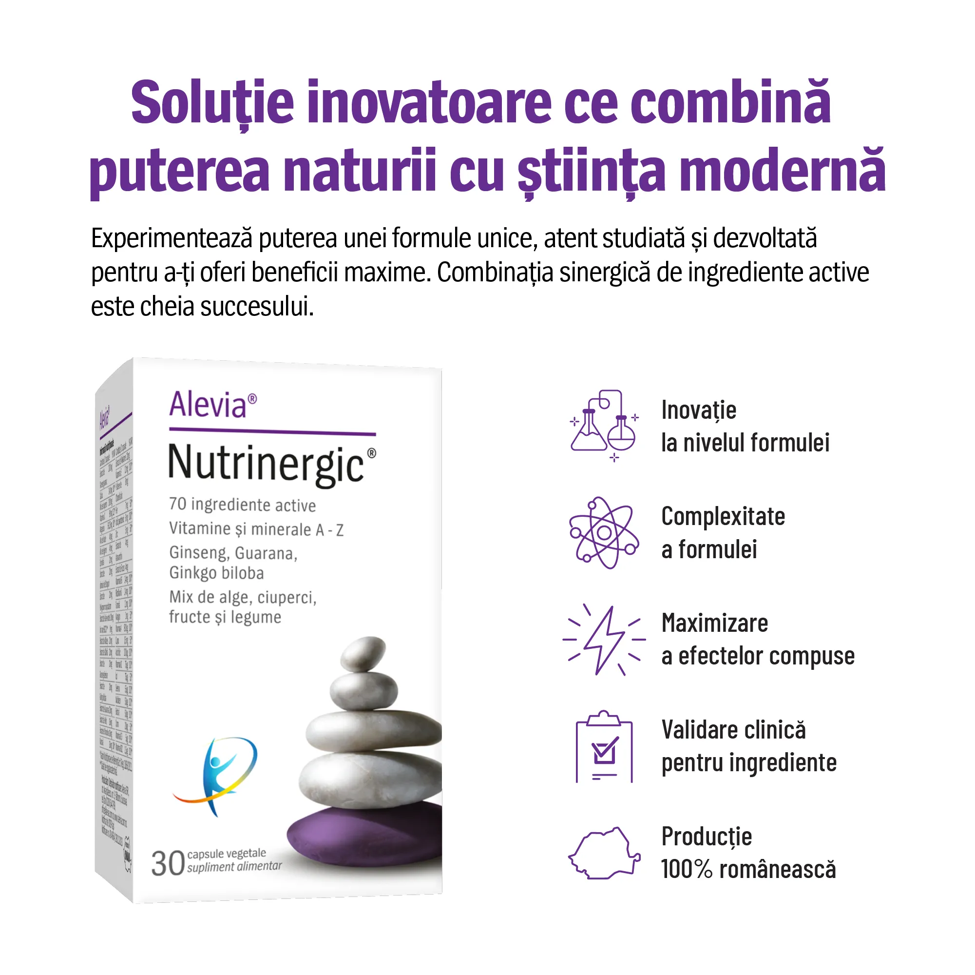 Nutrinergic, 30 capsule vegetale, Alevia [4]