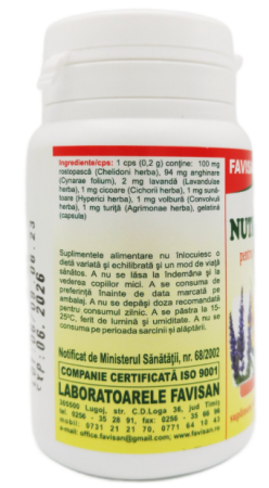 Nutrisan HP pentru Protectia Ficatului 70 capsule, FAVISAN [2]