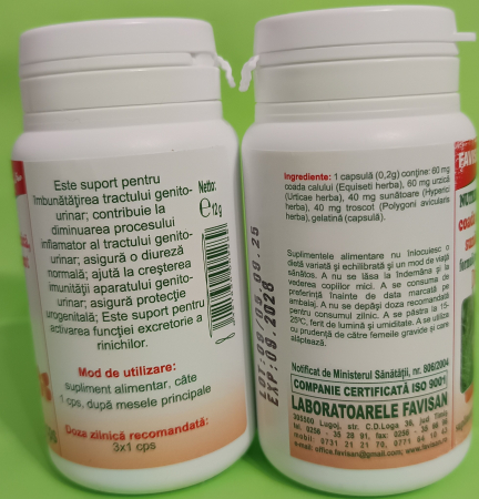 Nutrisan R1 Coada Calului, Urzica, Sunatoare si Troscot 40 capsule, FAVISAN [1]