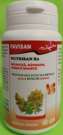 NUTRISAN R2 Splinuta, Sanziene, Urzica moarta, 40 capsule Favisan la Nana Plafar