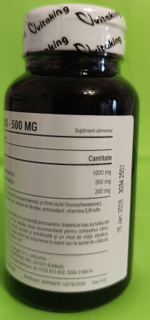 Omega 3 -500mg- natural pentru copii-100 capsule gelatinoase, Vitaking [2]