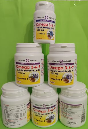 OMEGA 3 6 9 - Ulei de IN 500mg, 30 capsule moi, Noblesse Natural la Nana Plafar [3]