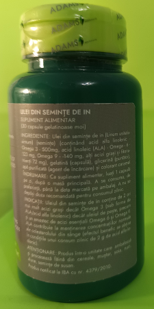 Omega 369 ULEI din seminte de IN 1000mg,  Adams Supplements la Nana Plafar [2]