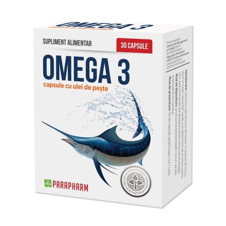 OMEGA 3 cu ulei de peste, 500 mg, 30 capsule, Parapharm