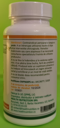 OMEGA 3 ulei de peste 500 mg + Vitamina E 5mg, 60 capsule moi, Health Nutrition [3]