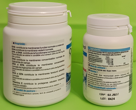 OMEGA 3 Ulei de SOMON și VITAMINA E, 120 capsule, Noblesse Natural la Nana Plafar [2]