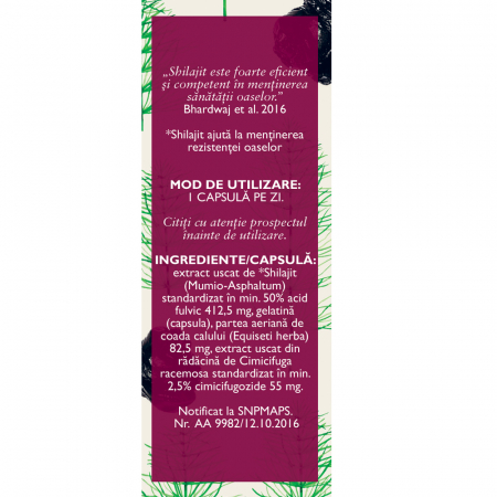 Osteo Plant cu Shilajit L98, 30 capsule, Fares [1]