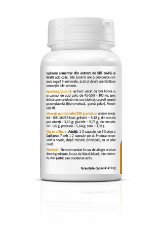 OX BILE-extract bila bovina, 100mg, 20 capsule, ZENYTH [1]