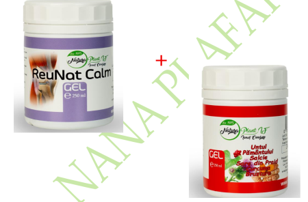 gel terapeutic - PACHET REUNATCALM GEL+UNTUL PAMANTULUI GEL 2X250ML Natura Plant la nana plafar