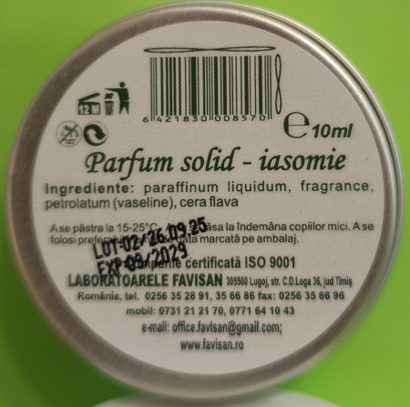PARFUM SOLID IASOMIE VIRGINIA 10ml, Favisan la nana plafar [1]