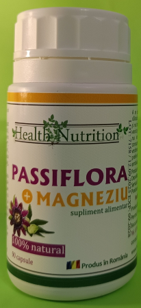 PASSIFLORA cu Magneziu 100% naturala, 90 capsule, Health Nutrition la Nana Plafar [1]