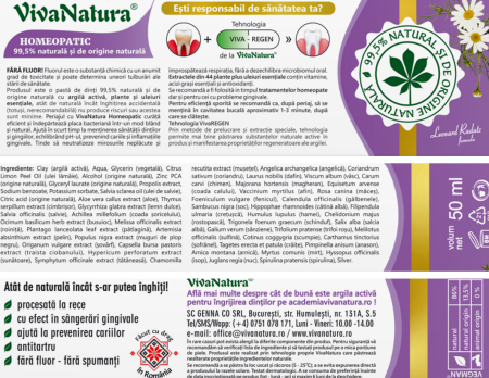 PASTA DE DINTI 50ML, VivaNatura la Nana Plafar [2]