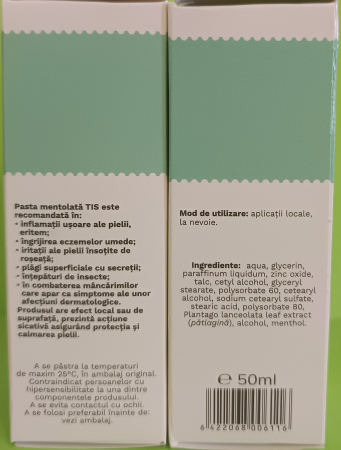 PASTA MENTOLATA Dermotis, 50 ml, Tis Farmaceutic la Nana Plafar [1]