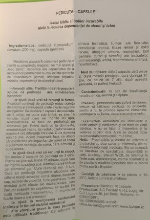 Pedicuta – 70 capsule, Favisan [4]