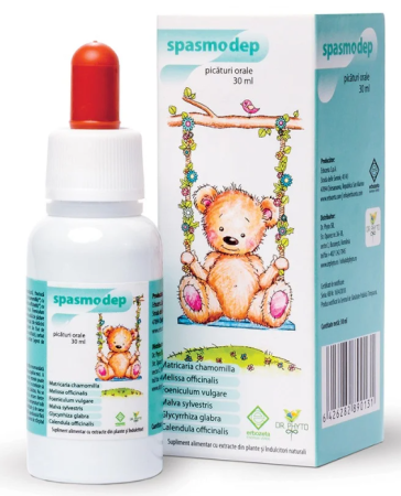 PICATURI ORALE pentru copii SPASMODEP, 30 ml, Dr. Phyto la Nana Plafar