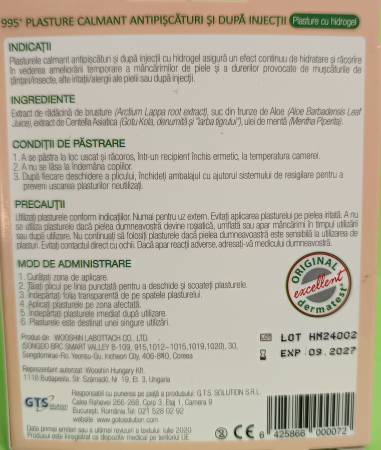 PLASTURE CALMANT Antipiscaturi si Post injectii, 5 bucati, Wooshin Labottach la Nana Plafar [2]