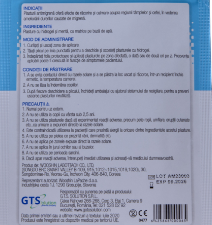 PLASTURI ANTIMIGRENA, 12 plasturi, Wooshin Labottach la Nana Plafar [1]