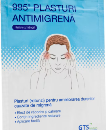 DISPOZITIVE MEDICALE - PLASTURI ANTIMIGRENA, 12 plasturi, Wooshin Labottach la Nana Plafar