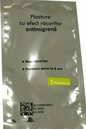 PLASTURI ANTIMIGRENA, 5x12 cm, 4 bucati, Henan Kangdi Medical  AUGAMA la Nana Plafar [3]