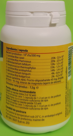 Probiotic 7 bacterii lactice, 20 capsule, Bio Synergie [2]