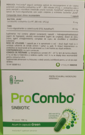 Probiotic si Prebiotic ProCombo, 10 capsule, Vitaslim [5]
