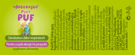 PufyPUF Salvie spray - calmeaza durerile de gat, 20 ml, Dacia Plant [1]