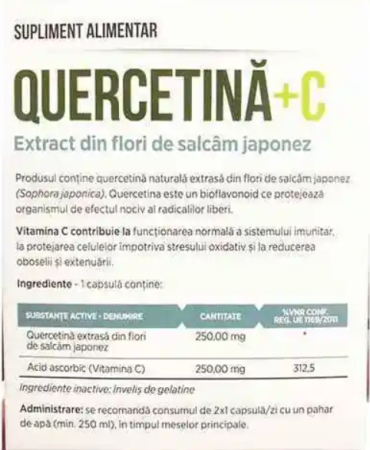 QUERCETINA + VITAMINA C 30 capsule, Parapharm [1]