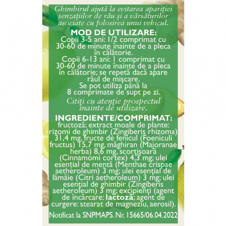 RAU DE MISCARE pentru COPII D161, 20 comprimate, Fares [2]