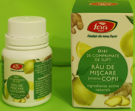 RAU DE MISCARE pentru COPII D161, 20 comprimate, Fares [1]
